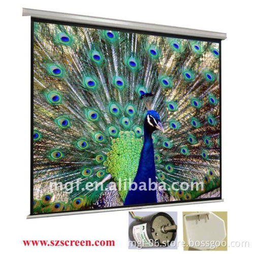100'' work by motor conveniently used in school or home theatre with longevity and noiseless motor style projector screen